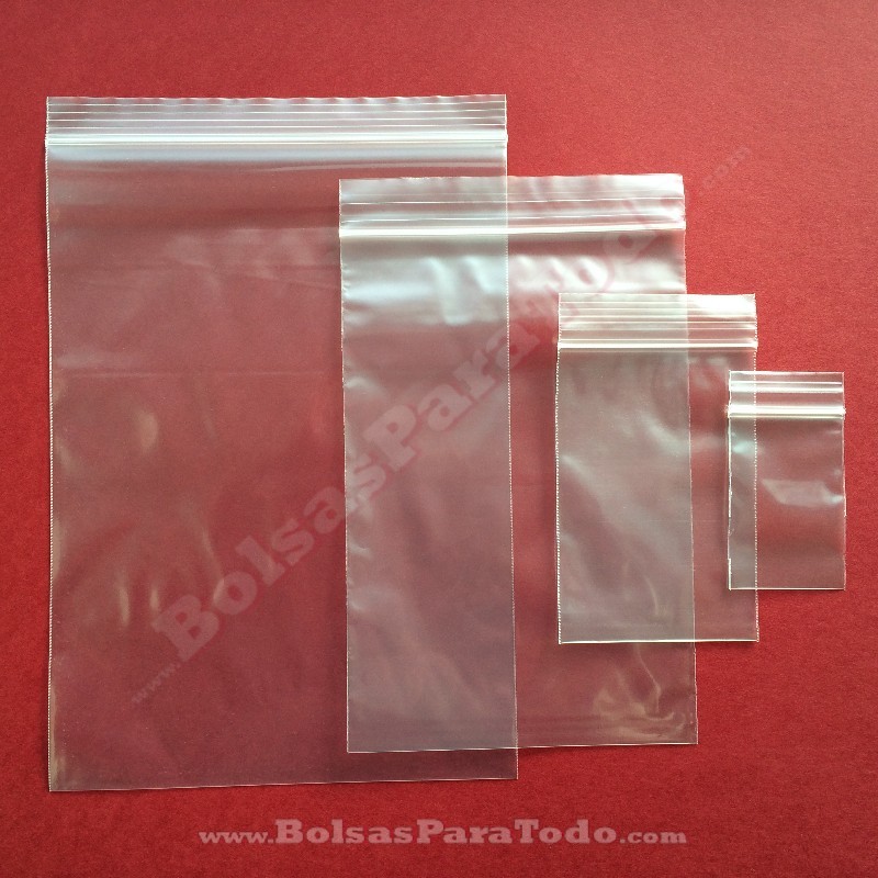 Bolsas PE 3x4 cm con Cierre Zip