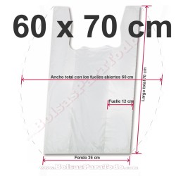 Bolsas Camiseta 60x70 cm...