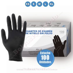 Guantes de Nitrilo Negro Alba