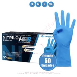 Guantes de Nitrilo Azul HR8
