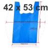 Bolsas Camiseta 42x53 cm Azul 70% Reciclado