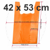 Bolsas Camiseta 42x53 cm Naranja 70% Reciclado