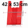 Bolsas Camiseta 42x53 cm Rojo 70% Reciclado