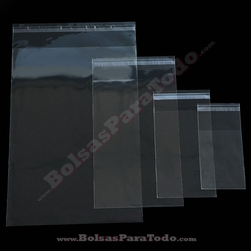 Bolsas PP 3x17 cm con Solapa Adhesiva