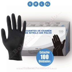 Guantes de Nitrilo Negro Alba