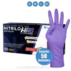 Guantes de Nitrilo Morado HR8