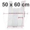 Bolsas Camiseta 50x60 cm Blanco 70% Reciclado