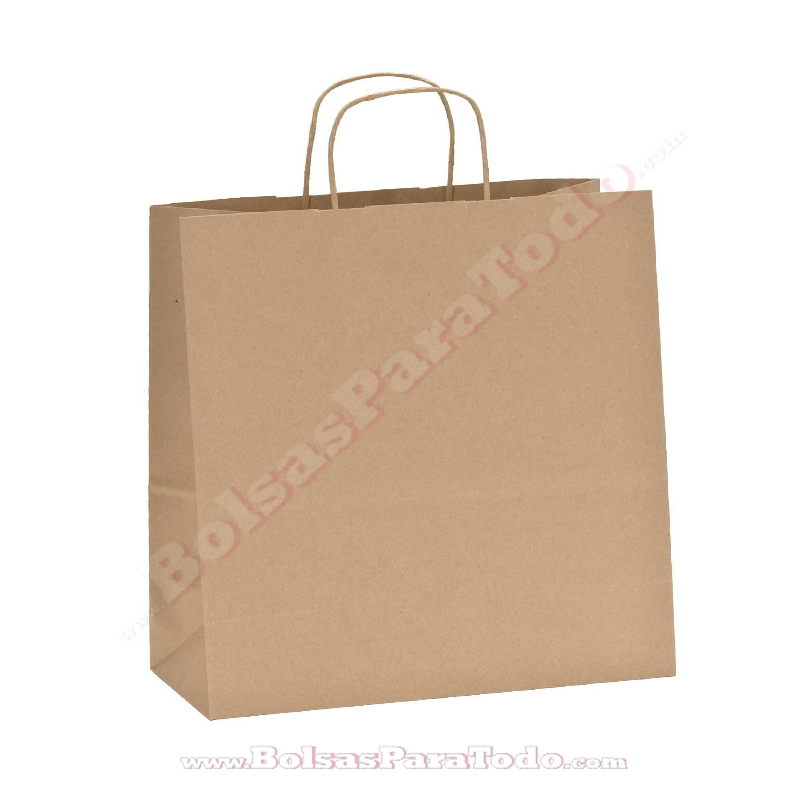 Bolsas Kraft Natural 42x16x49 cm Asa Rizada