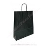 Bolsas Papel Negro 32x11x42 cm Asa Rizada