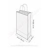 Bolsas Papel Blanco 18x8x39 cm Asa Rizada
