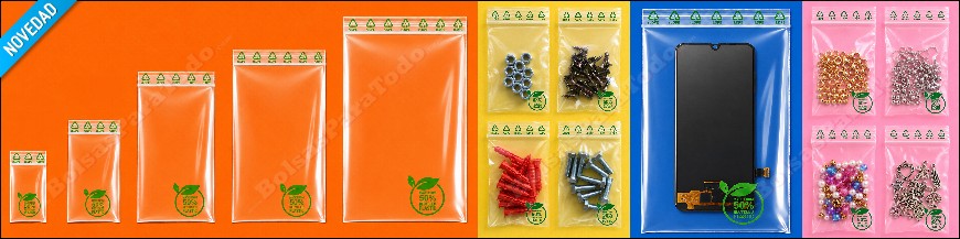 Bolsas de Polietileno con Cierre Zip 50% Reciclado